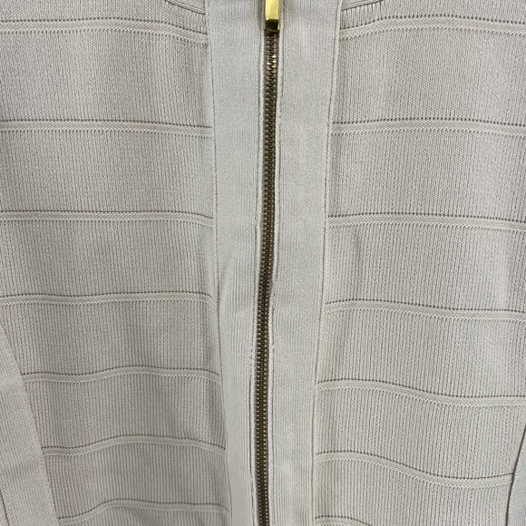 Lane Bryant zip up sweater textured cream 18/20 business casual professional - Picture 4 of 8